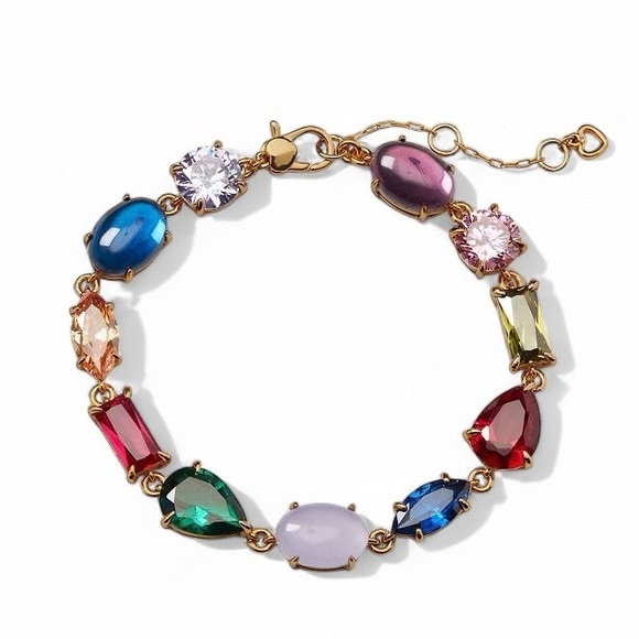 Kate Spade New York Showtime Stone Line Bracelet Multicolor Glass Stones NEW - Picture 1 of 6